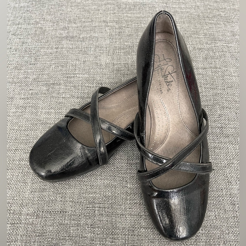 Black slip on shoes